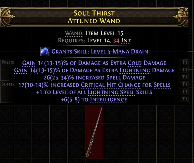 Soul Thirst Attuned Wand#241631