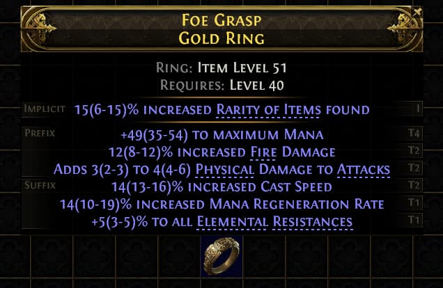 Foe Grasp Gold Ring#366330