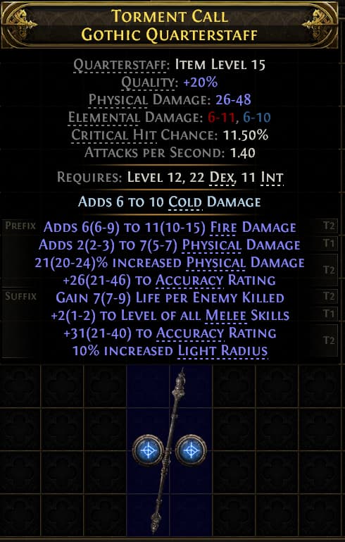 Torment Call Gothic Quarterstaff#884903