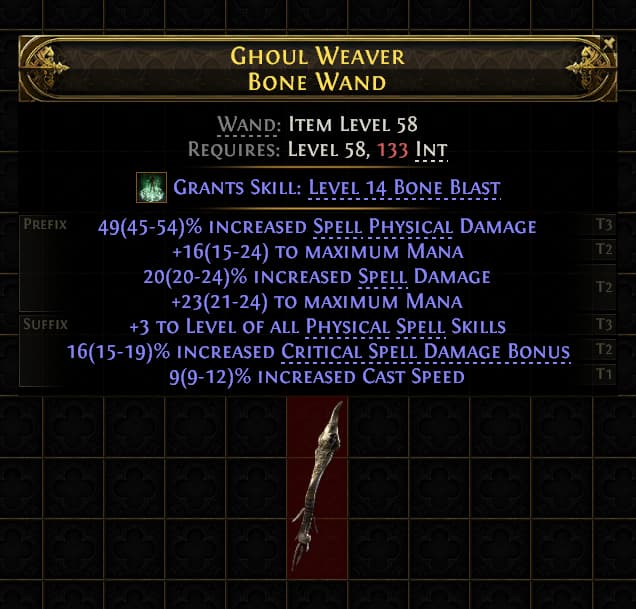 Ghoul Weaver Bone Wand#426068