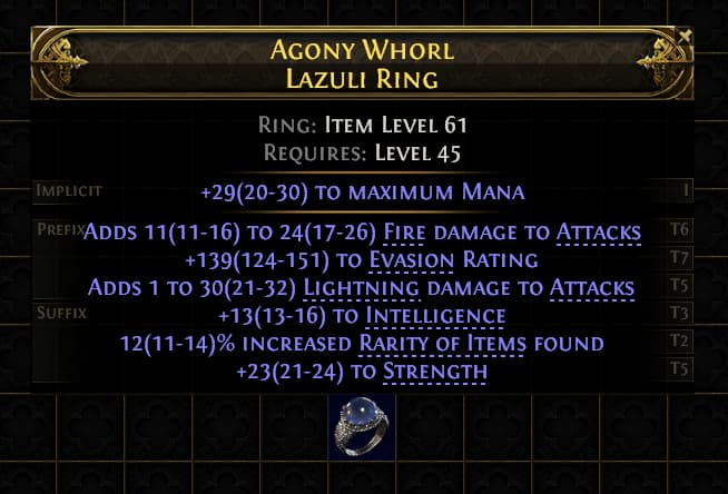 Agony Whorl Lazuli Ring#866825