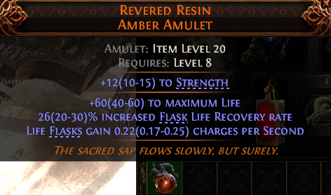 Revered Resin Amber Amulet#839858