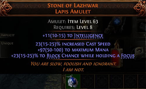 Stone Of Lazhwar Lapis Amulet#809277