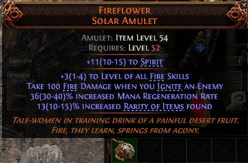 Fireflower Solar Amulet#521197