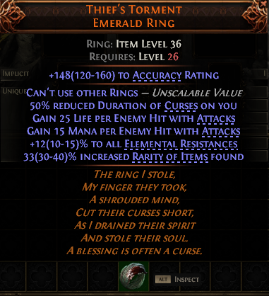 Thief'S Torment Emerald Ring#617946