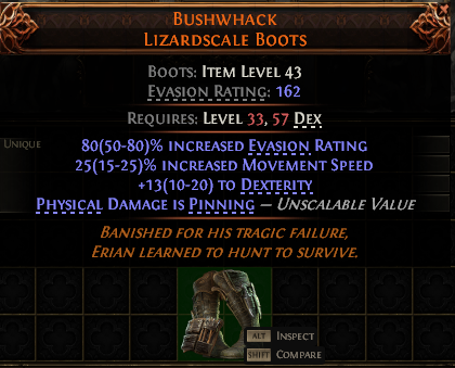 Bushwhack Lizardscale Boots#312645