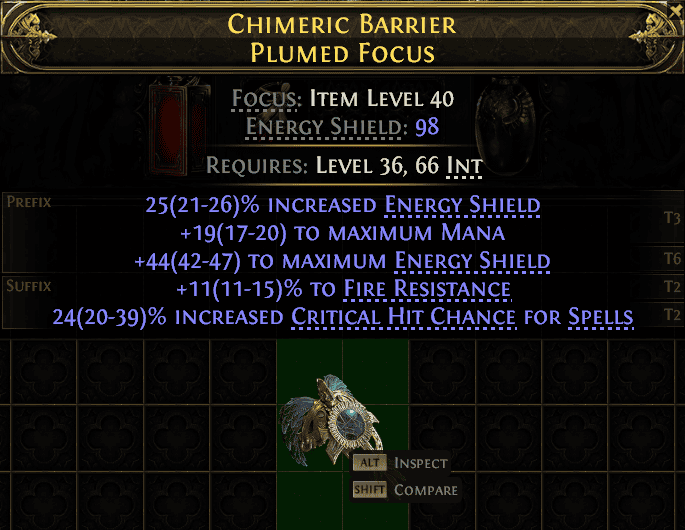 Chimeric Barrier Plumed Focus#752737