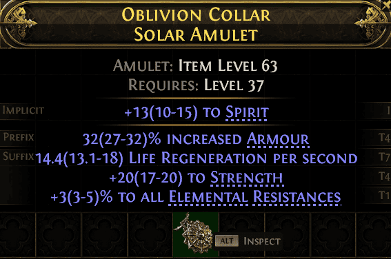 Oblivion Collar Solar Amulet#991674