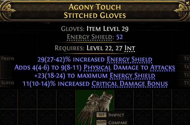 Agony Touch Stitched Gloves#247819