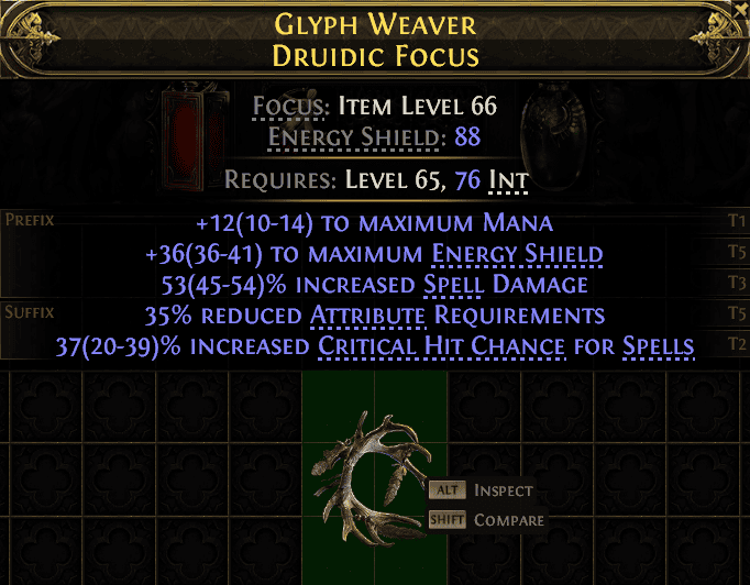 Glyph Weaver Druidic Focus#230678