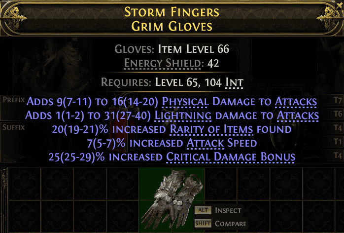 Storm Fingers Grim Gloves#537497