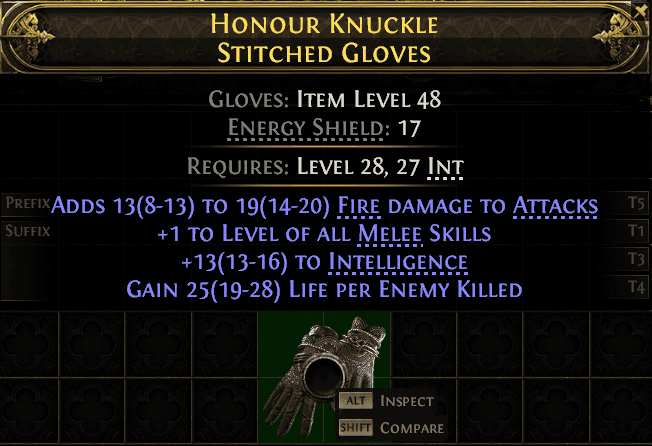 Honour Knuckle Stitched Gloves#806220