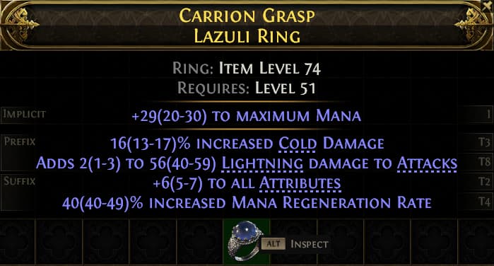 Carrion Grasp Lazuli Ring#476475