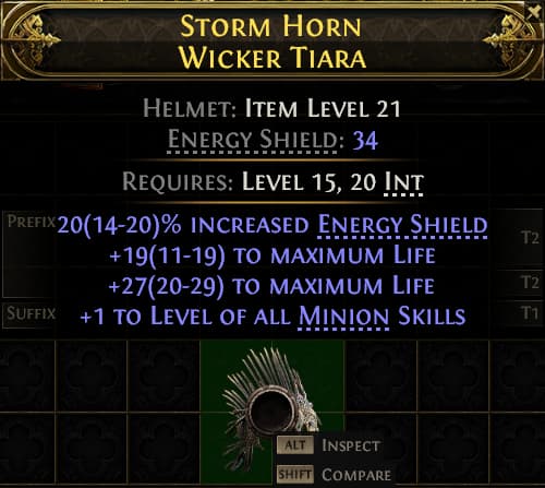 Storm Horn Wicker Tiara#170135