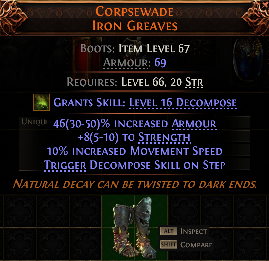 Corpsewadem Iron Greaves#591509