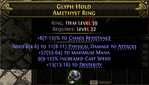 Glyph Hold Amethyst Ring#414988