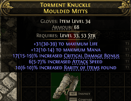 Torment Knuckle Moulded Mitts#890958