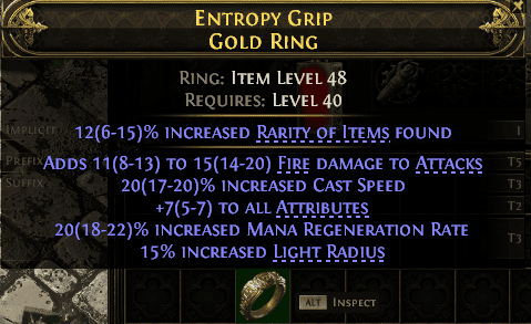 Entropy Grip Gold Ring#806451