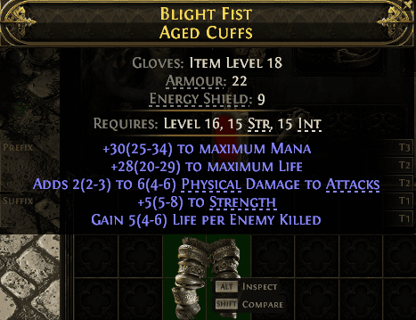 Blight Fist Aged Cuffs#497061