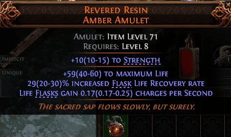 Revered Resin Amber Amulet#194758