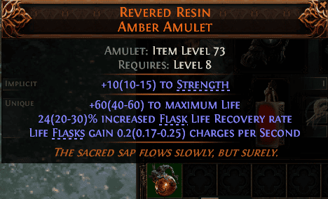Revered Resin Amber Amulet#468093