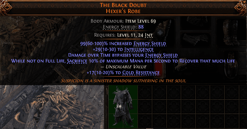 The Black Doubt Hexer'S Robe#419548