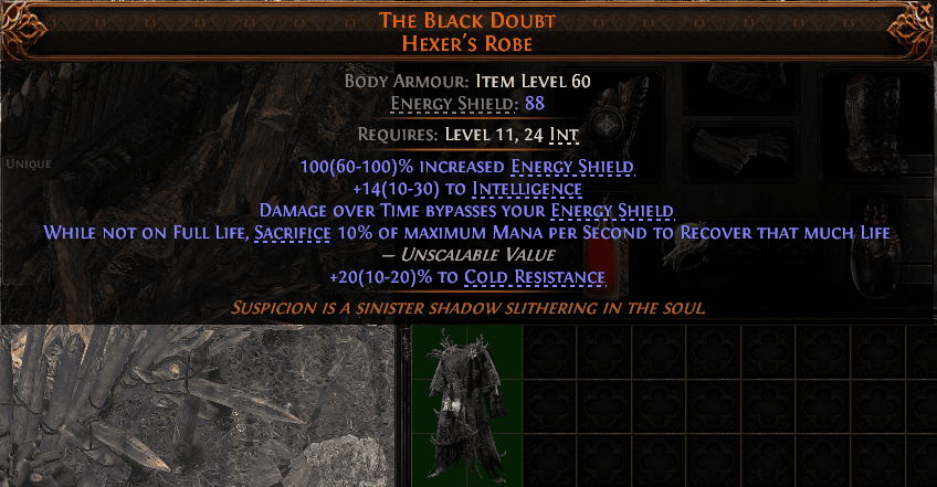 The Black Doubt Hexer'S Robe#510744