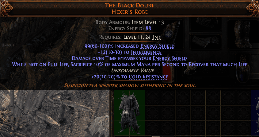 The Black Doubt Hexer'S Robe#181653