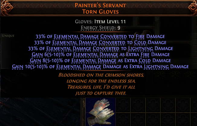 Auvuvuv Painter'S Servant Torn Gloves#206819