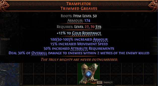Trampletoe Trimmed Greaves#667053