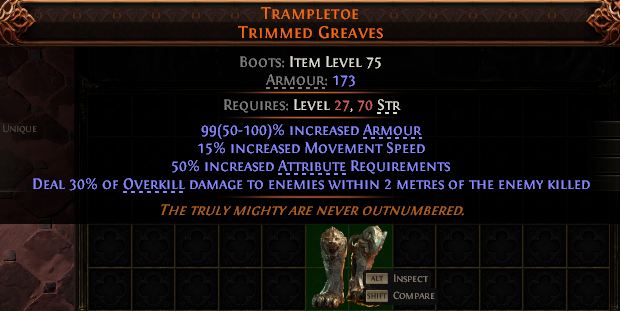 Trampletoe Trimmed Greaves#594433