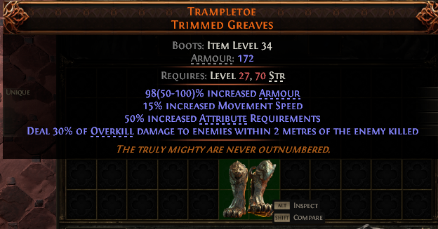Trampletoe Trimmed Greaves#315783