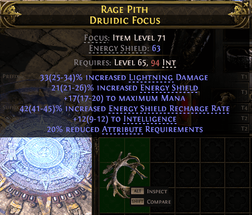 Rage Pith Druidic Focus#94493