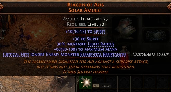 Beacon Of Azis Solar Amulet#601624