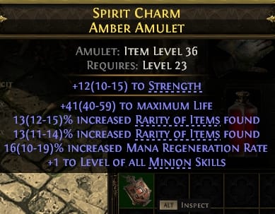 Spirit Charm Amber Amulet#448877