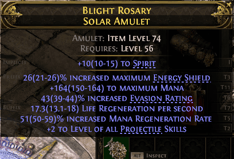 Blight Rosary Solar Amulet#965646