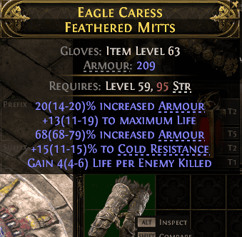 Eagle Caress Feathered Mitts#936805