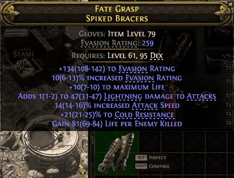 Fate Grasp Spiked Bracers#105045