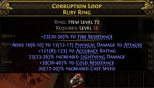 Corruption Loop Ruby Ring#747173