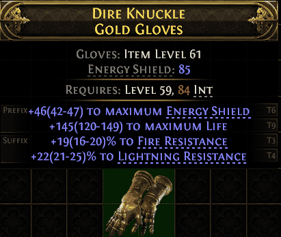 Dire Knuckle Gold Gloves#932912