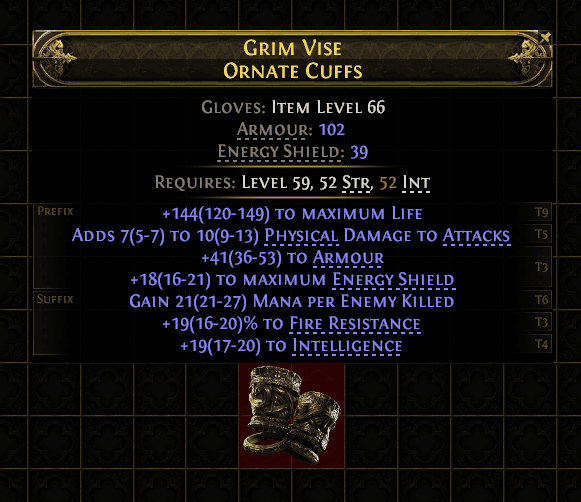 Grim Vise Ornate Cuffs#282726