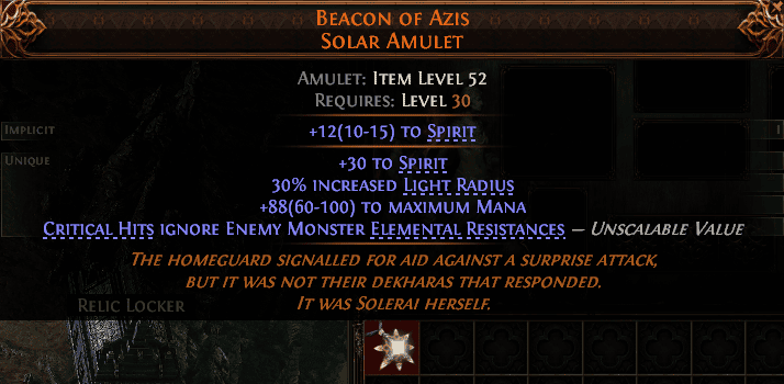 Beacon Of Azis Solar Amulet#248450