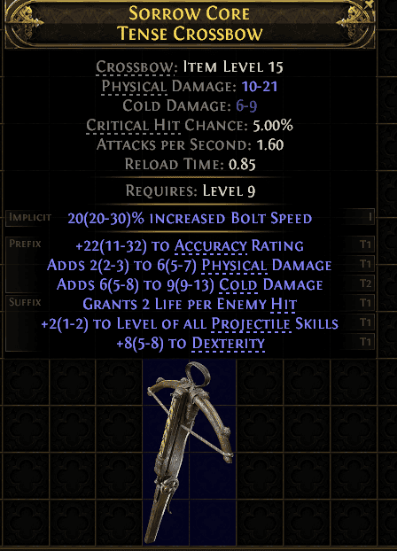 Sorrow Core Tense Crossbow#124390