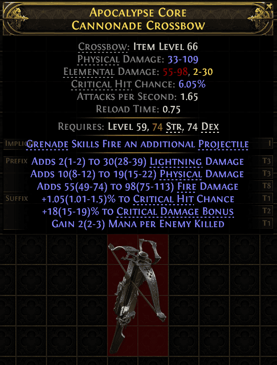 Apocalypse Core Cannonade Crossbow#145714
