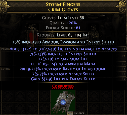 Storm Fingers Grim Gloves#274663