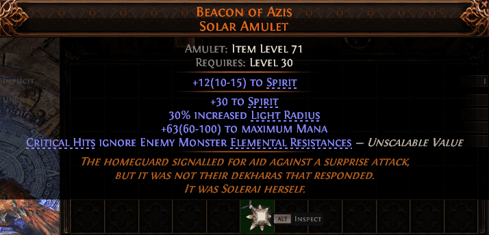 Beacon Of Azis Solar Amulet#908664