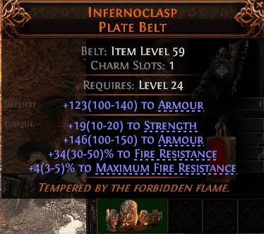 Infernoclasp Plate Belt#444637