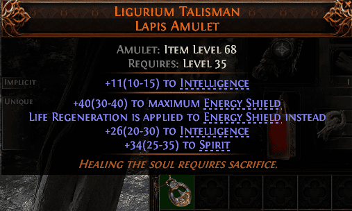 Ligurium Talisman Lapis Amulet#242202