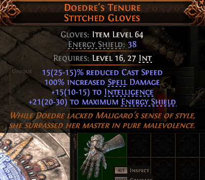 Doedre'S Tenure Stitched Gloves#490504