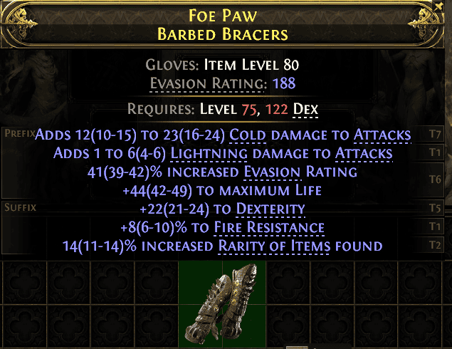 Foe Paw Barbed Bracers#891913